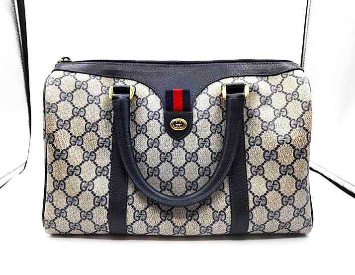 グッチ買取 シェリーライン GG柄 PVC ハンドバッグ